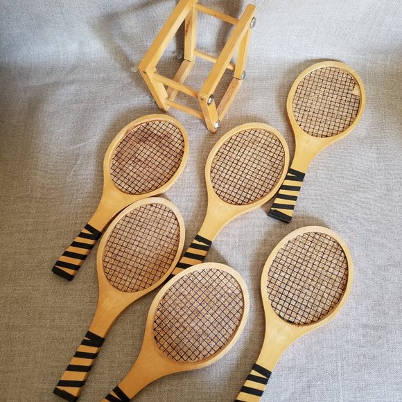 Vintage Tennis Rackets Coasters Set - Picture 5 of 7